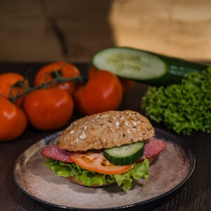 Potato Körner Semmel belegt